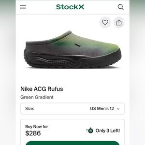 Nike ACG Rufus Black and Green Sneakers